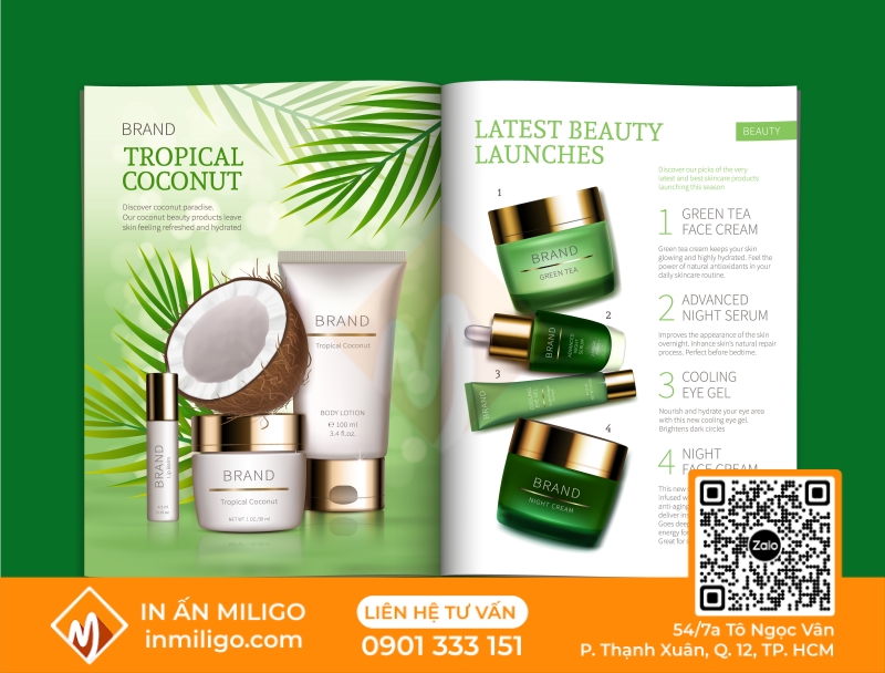 in catalogue mỹ phẩm