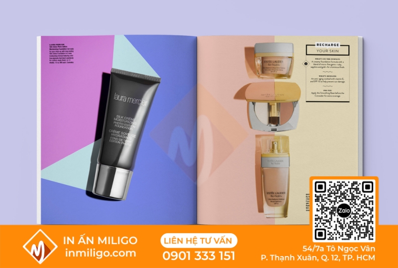 in catalogue mỹ phẩm