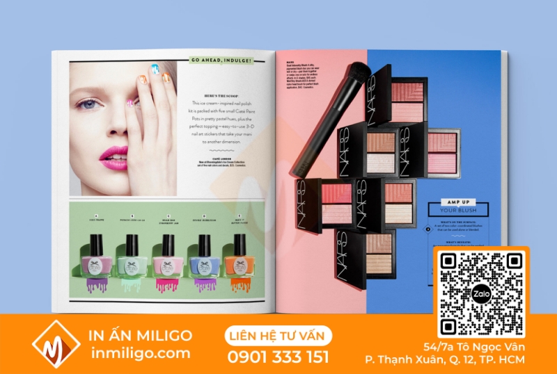 in catalogue mỹ phẩm