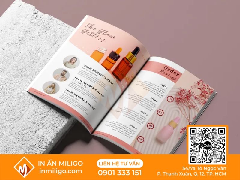in catalogue mỹ phẩm