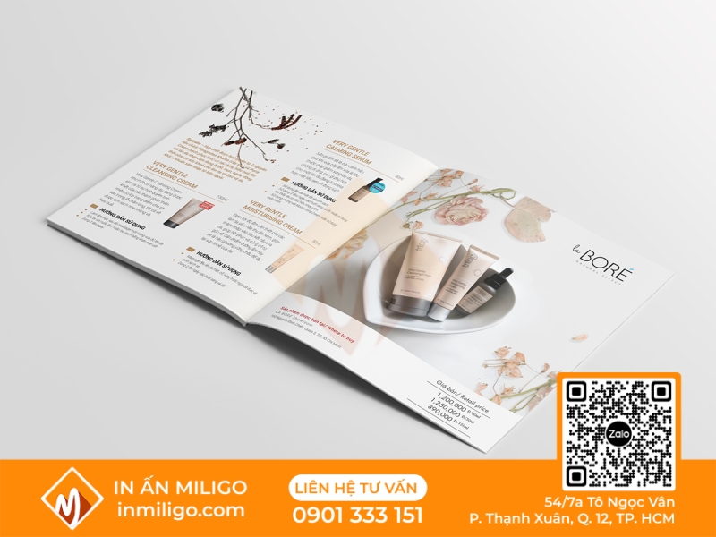 in catalogue mỹ phẩm