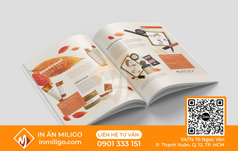 in catalogue mỹ phẩm