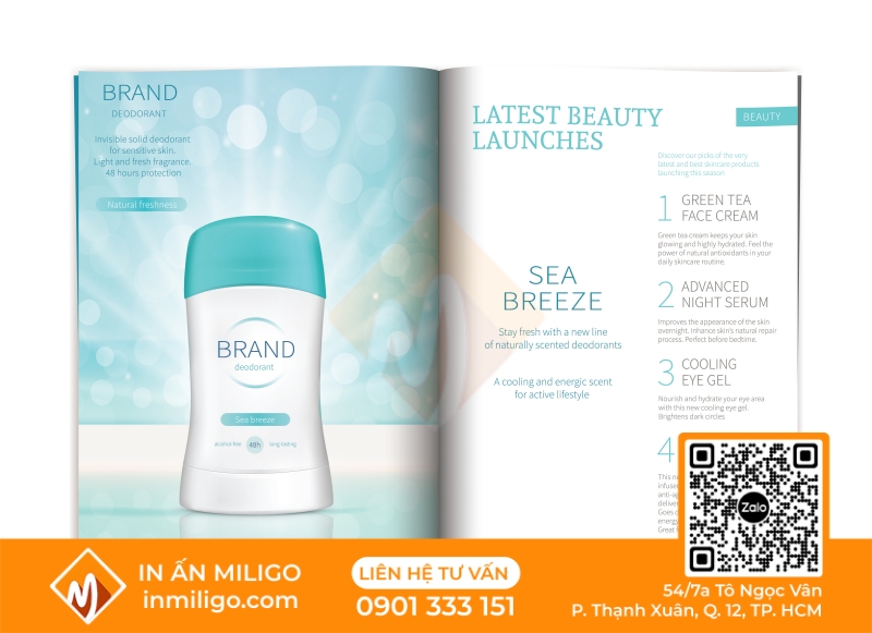 in catalogue mỹ phẩm