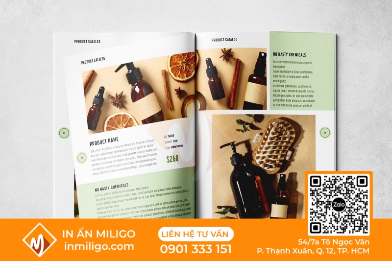 in catalogue mỹ phẩm