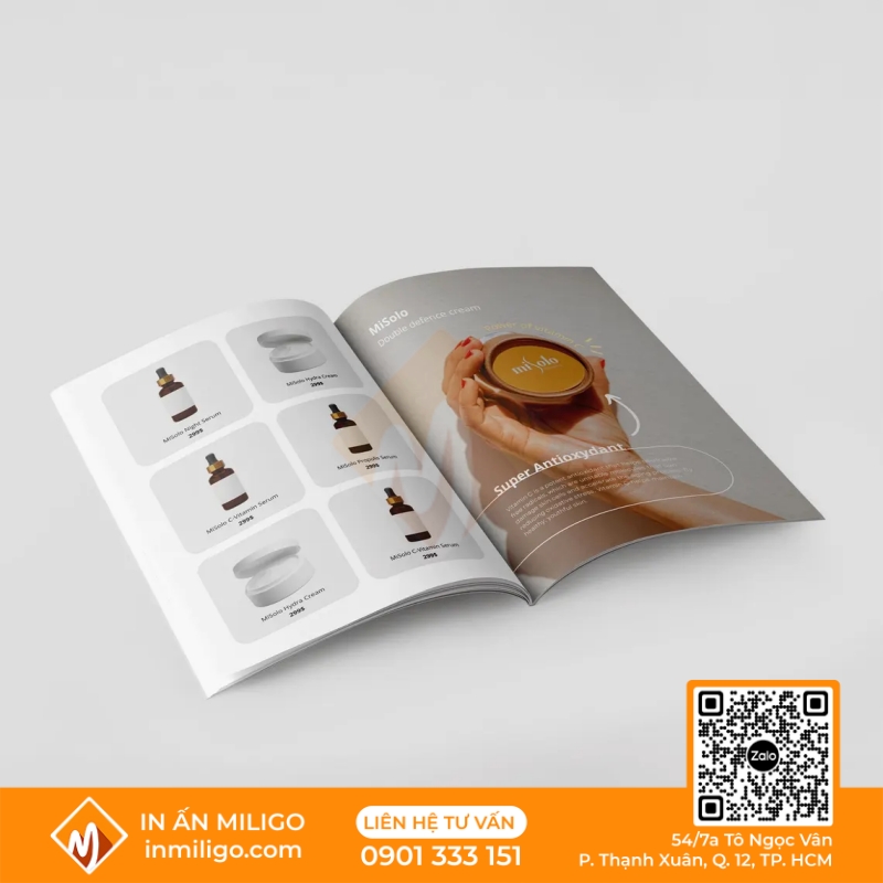 in catalogue mỹ phẩm
