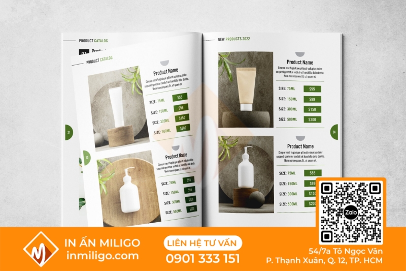 in catalogue mỹ phẩm
