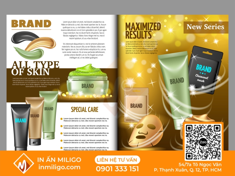in catalogue mỹ phẩm