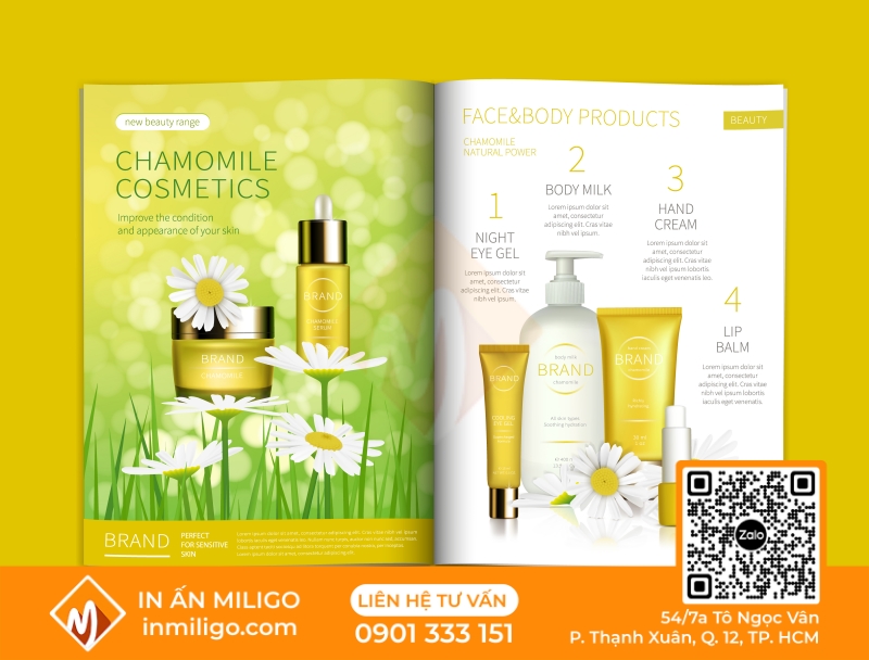 in catalogue mỹ phẩm
