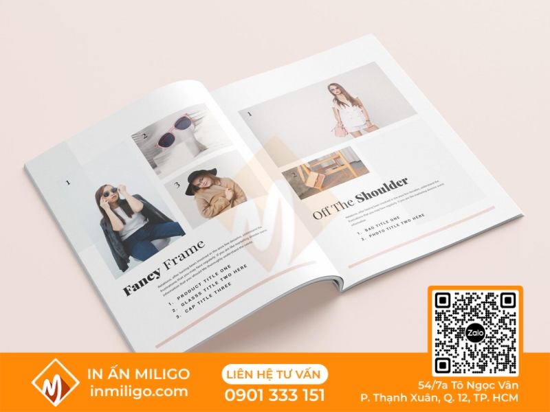 in catalogue thời trang