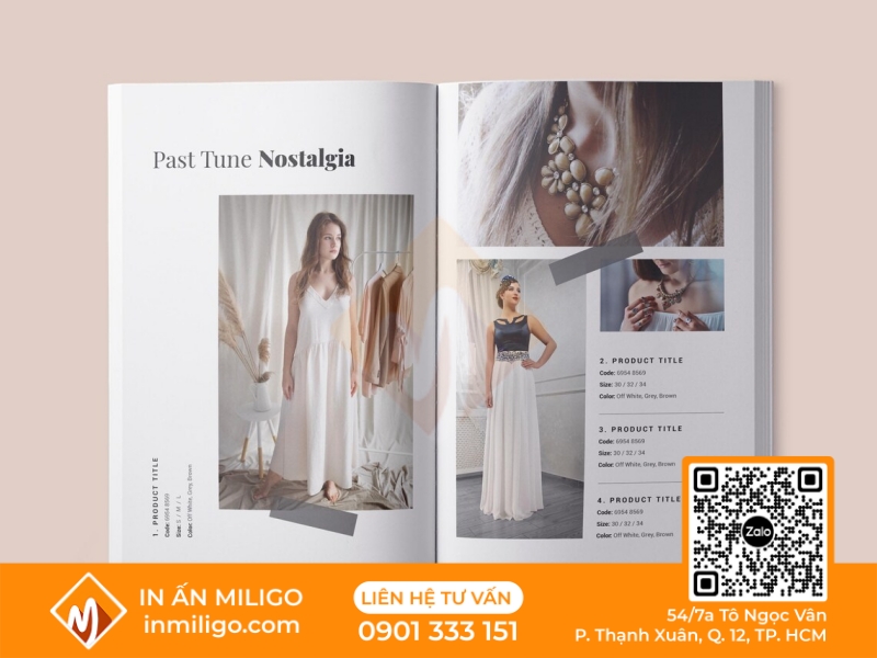 in catalogue thời trang