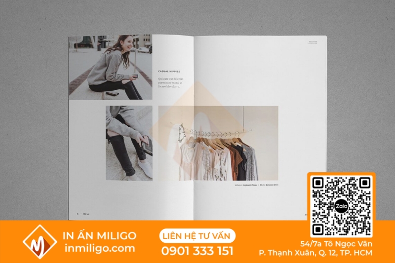in catalogue thời trang