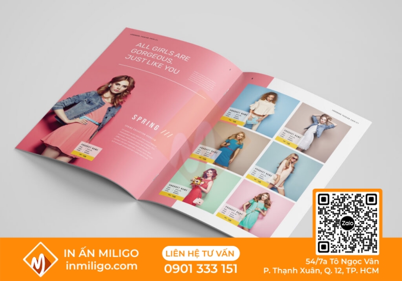 in catalogue thời trang