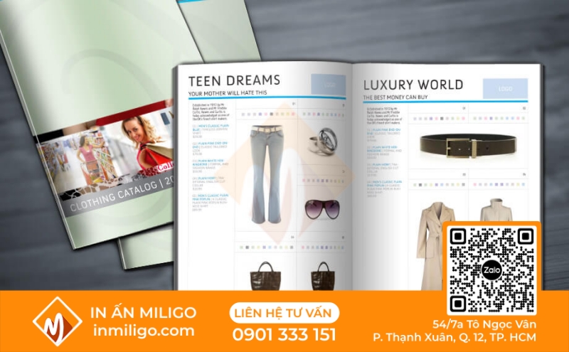 in catalogue thời trang