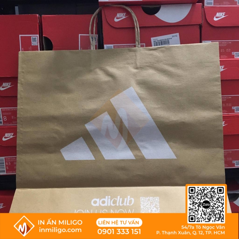 túi giấy Adidas