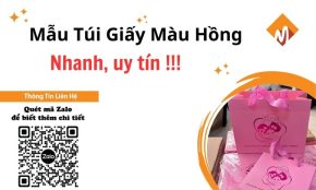 Túi giấy màu hồng