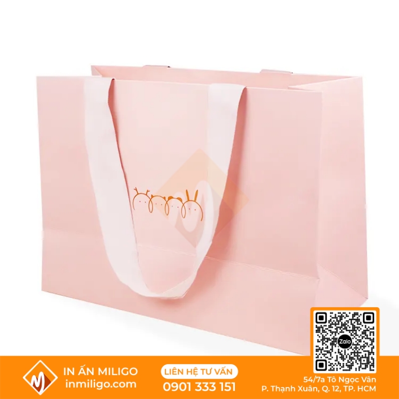 Túi giấy màu hồng
