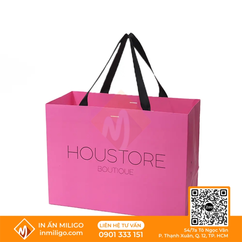 Túi giấy màu hồng