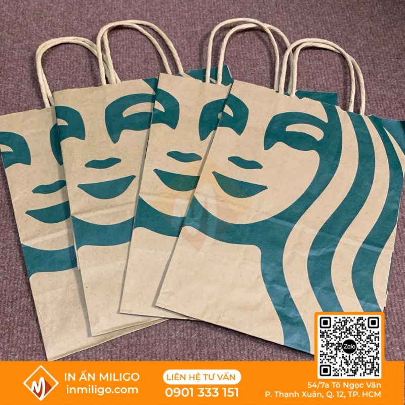túi giấy Starbucks