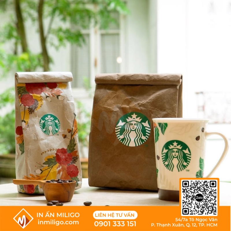 túi giấy Starbucks