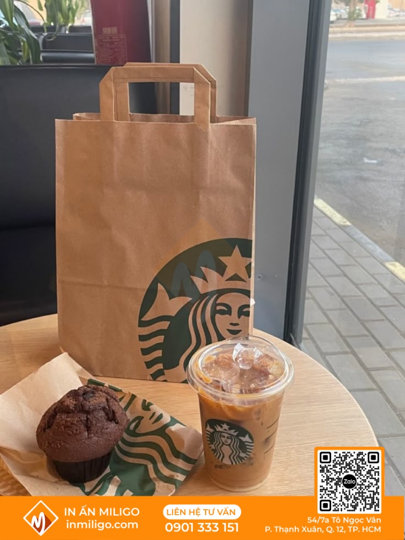 túi giấy Starbucks