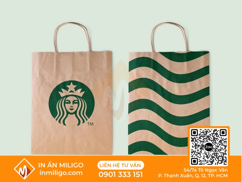 túi giấy Starbucks