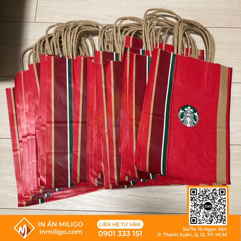 túi giấy Starbucks