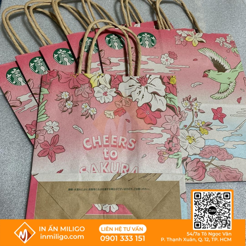 túi giấy Starbucks