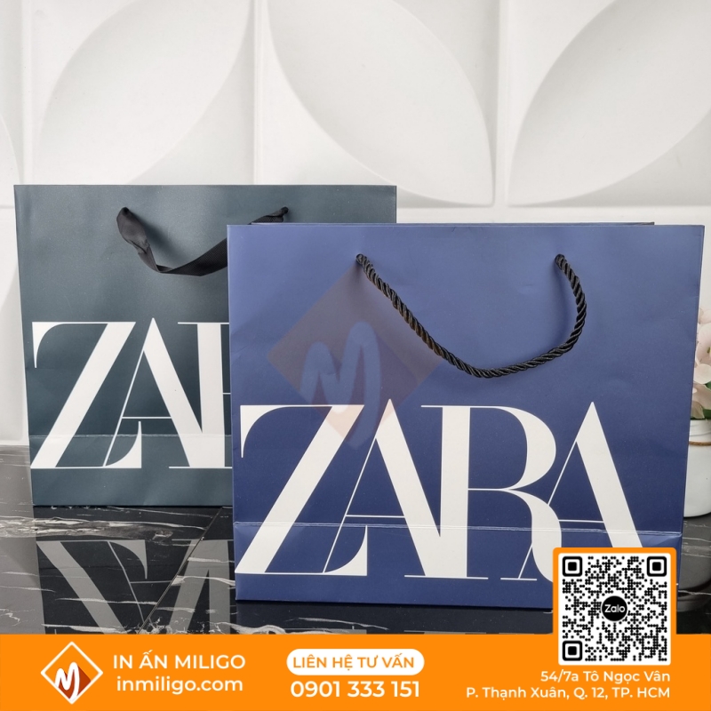 túi giấy Zara