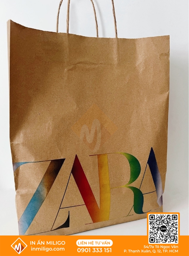 túi giấy Zara