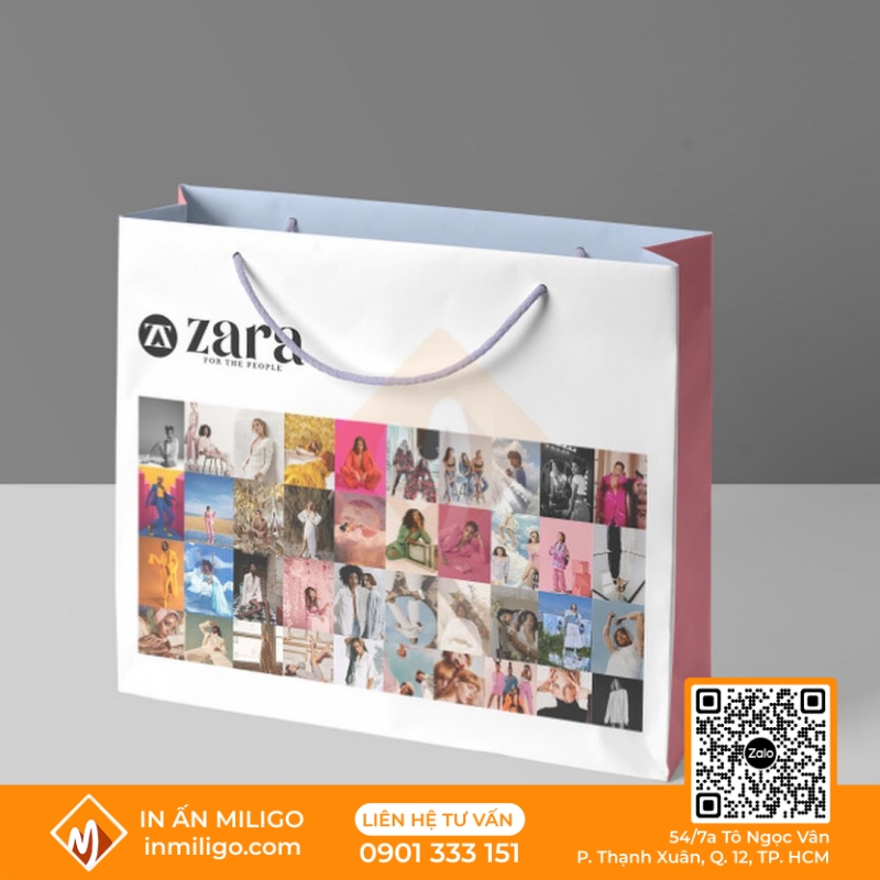 túi giấy Zara