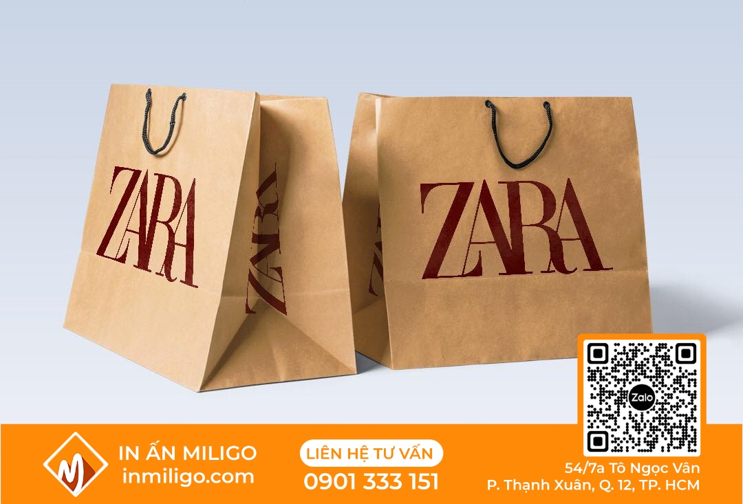 túi giấy Zara