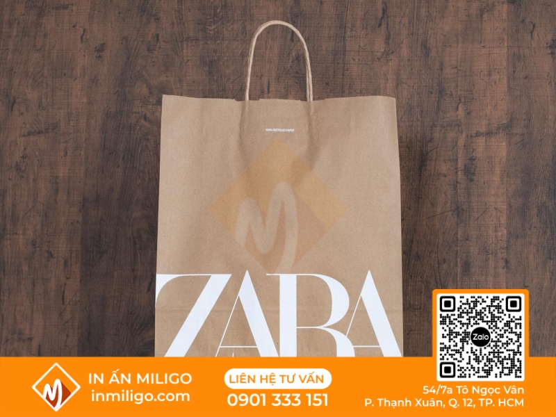 túi giấy Zara