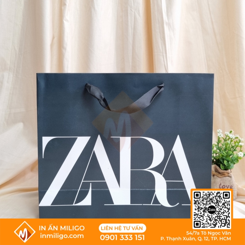 túi giấy Zara