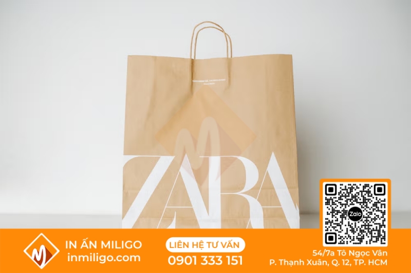 túi giấy Zara