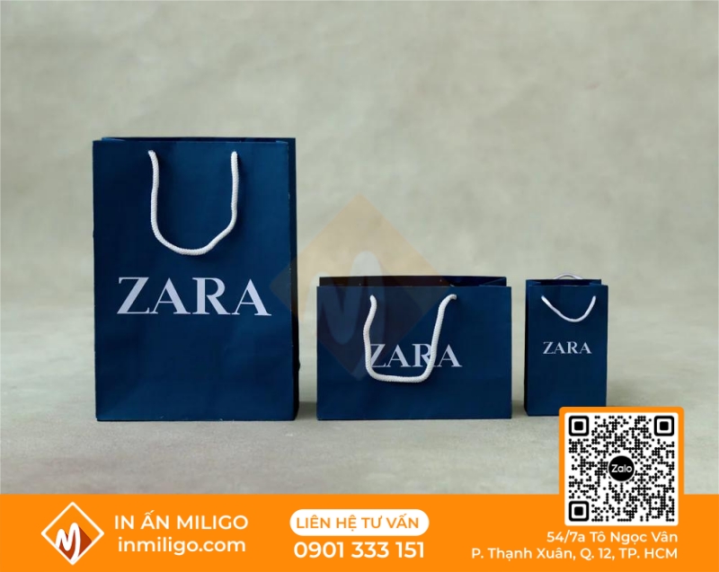 túi giấy Zara
