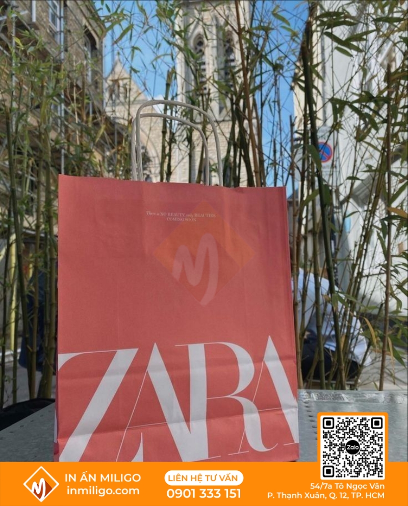 túi giấy Zara