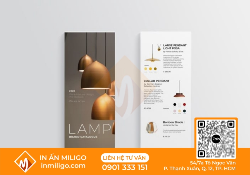 in catalogue đèn trang trí