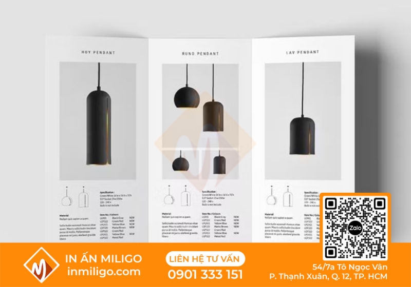 in catalogue đèn trang trí