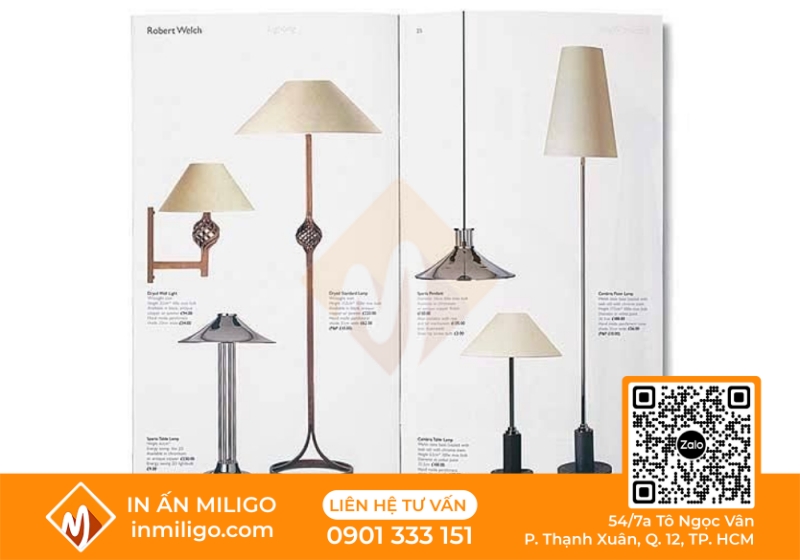 in catalogue đèn trang trí