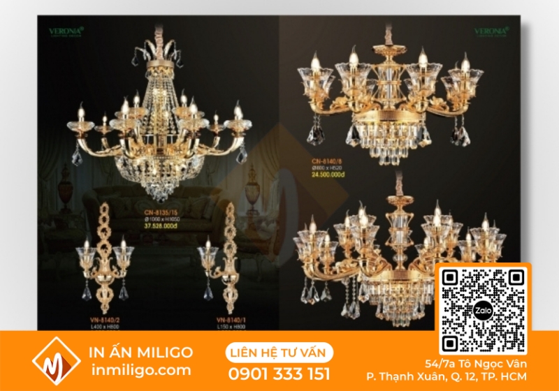 in catalogue đèn trang trí