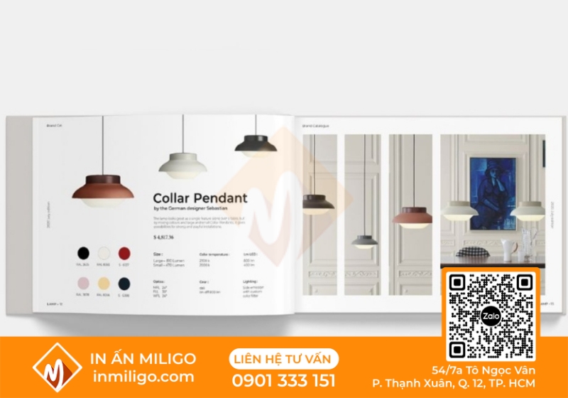in catalogue đèn trang trí