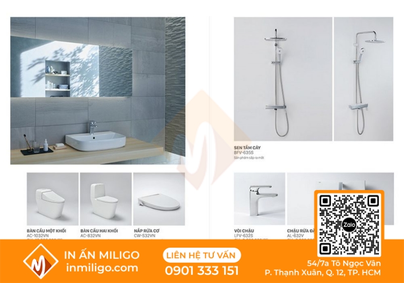 in catalogue thiết bị vệ sinh