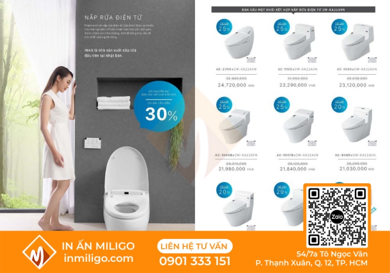 in catalogue thiết bị vệ sinh