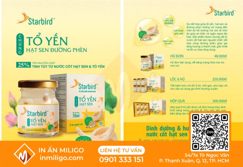 in catalogue yến sào