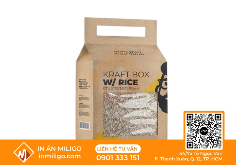 túi giấy đựng gạo