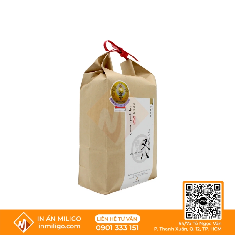 túi giấy đựng gạo
