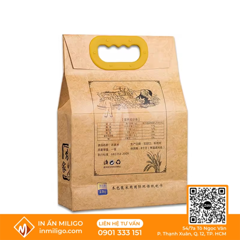 túi giấy đựng gạo