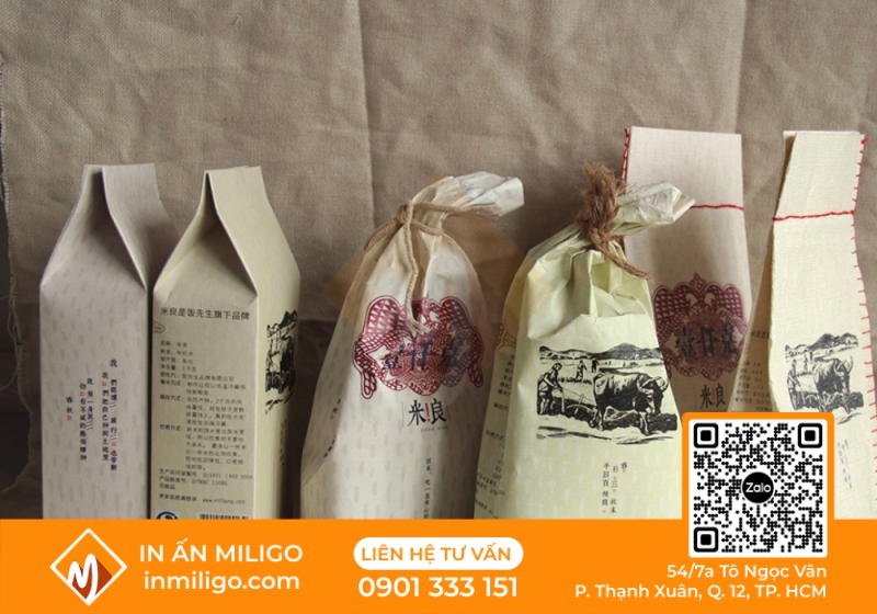 túi giấy đựng gạo