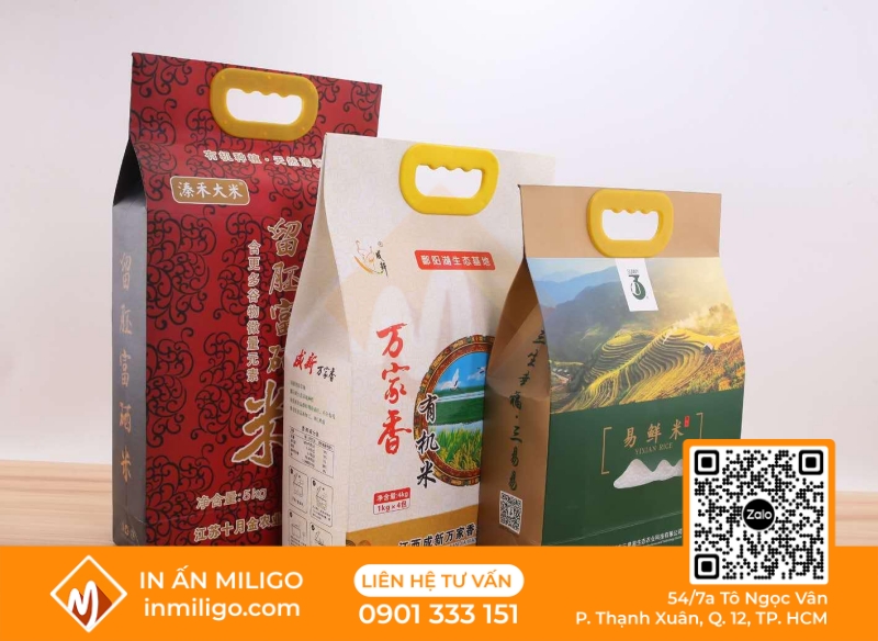 túi giấy đựng gạo