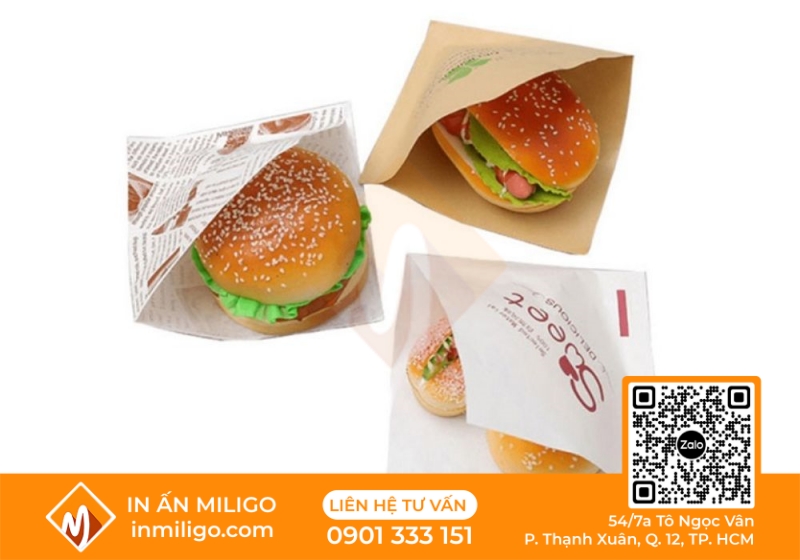 túi giấy đựng hamburger